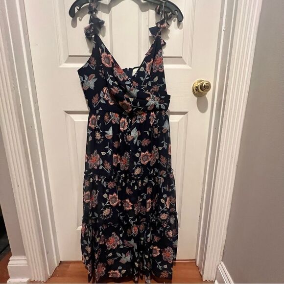 NWT sachin and Babi‎ Dalia Eastern Gouache Botanical Floral Tiered Dress Sz 8 - Picture 16 of 16